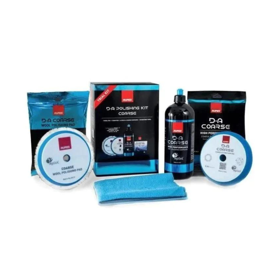 Rupes D-A Polishing Kit Coarse set za poliranje je set branda Rupes koji sarži sve potrebno za poliranje vozila.