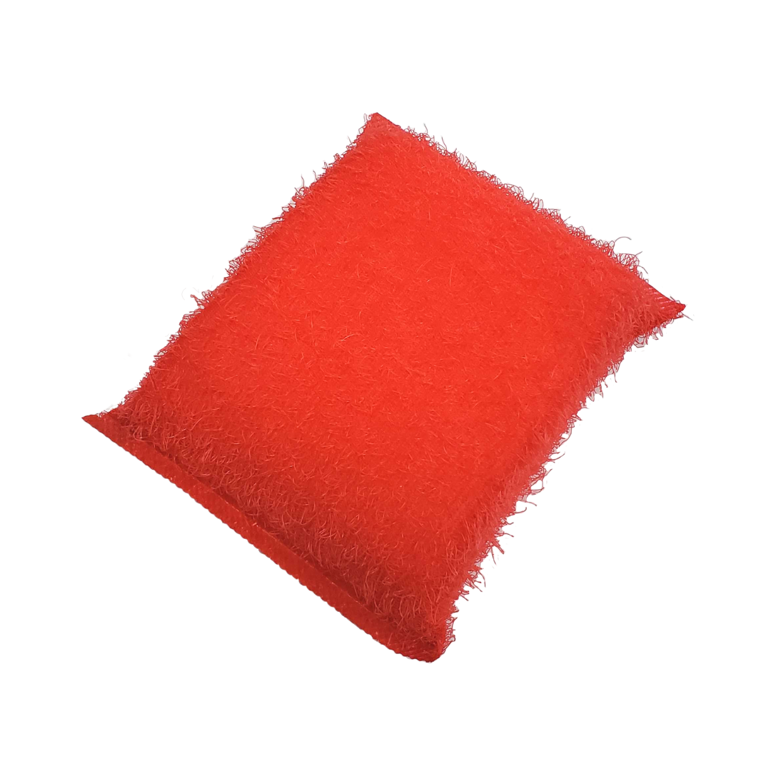 PHD Scrunge abrazivna spužva za ribanje je kruta spužva od umjetnog crvenog materijala.