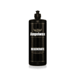 Angelwax Regenerate Medium Cut pasta za poliranje je tekućina u crnoj plastičnoj boci s Angelwax logom koja služi za srednje grubo poliranje vozila.