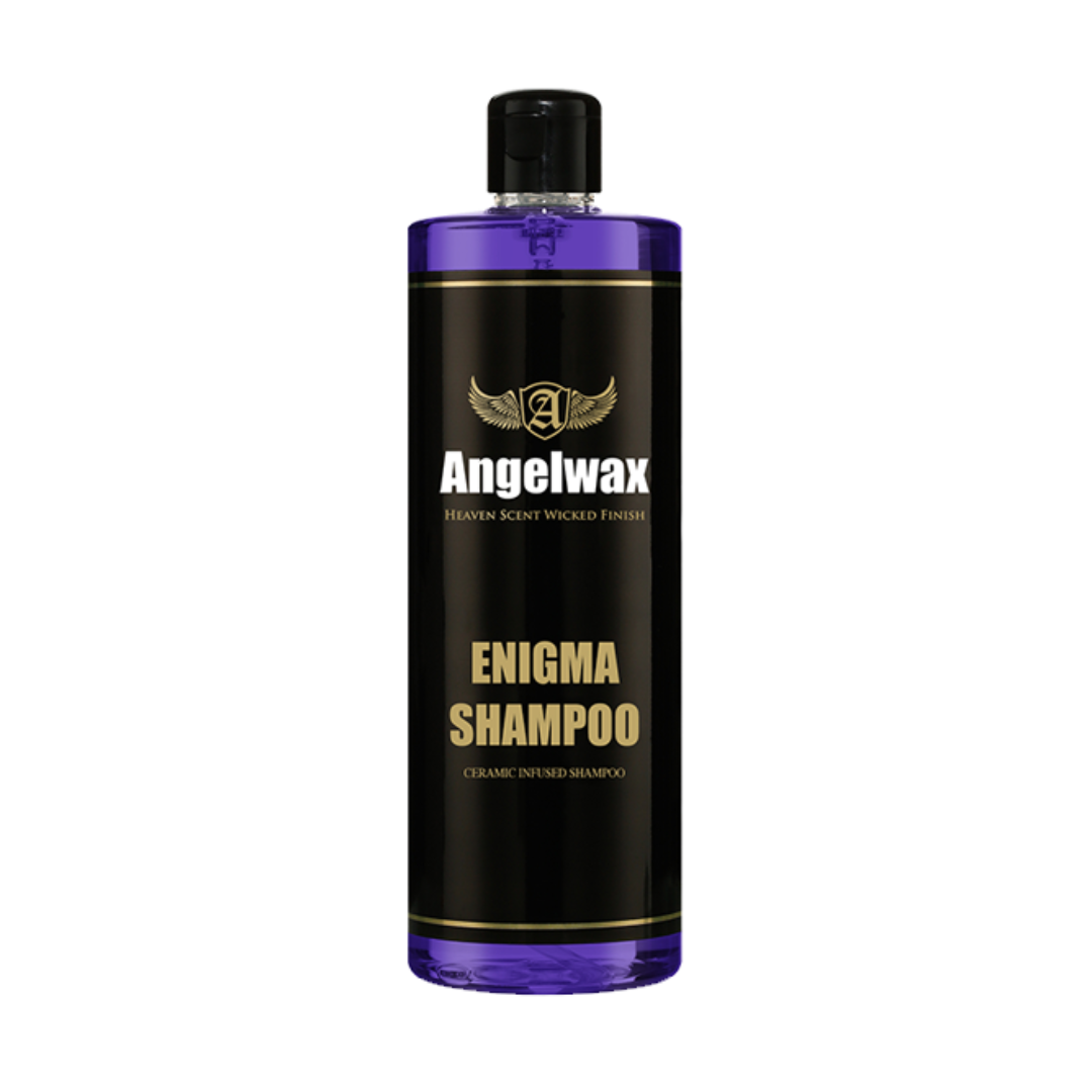 Angelwax Enigma Shampoo 500ml šampon je plava viskozna tekućina u prozirnoj plastičnoj boci i služi za pranje vozila.