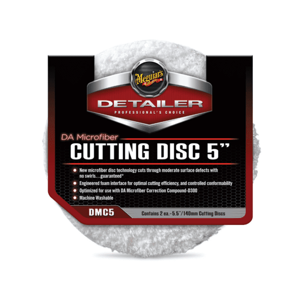 Meguiar’s Microfiber Cutting Disc 5″ 2kom mikrofibra za poliranje je set od 2 komada mikrofibre za poliranje koja služi za poliranje vozila.