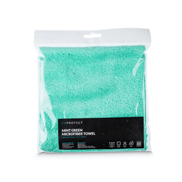 FX Protect Mint Green Microfiber Towel ručnik od mikrofibre izuzetno je mekan i nježan ručnik pastelno zelene boje, a može se pohvaliti sa 550 GSM-a težine.