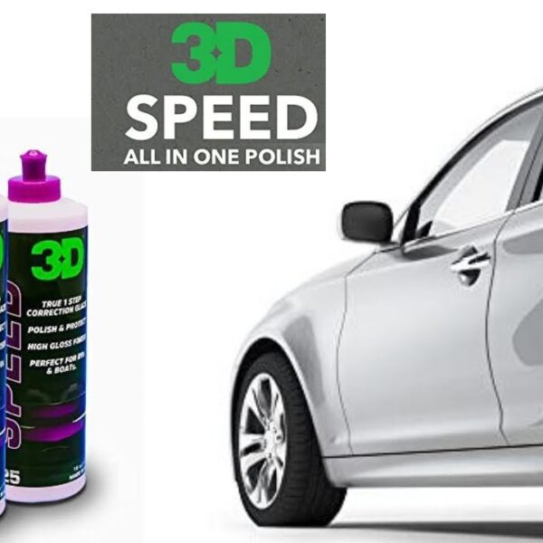 3D Speed pasta za poliranje je tekućina u svijetlo-ljubičastoj plastičnoj boci koja služi za poliranje i održavanje laka vozila.