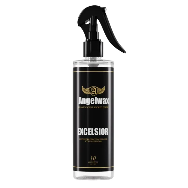 Angelwax Excelsior 500ml čistač i UV zaštita za cabrio krovove je fantastično sredstvo koje je briljantno formulirano za brzo, sigurno i učinkovito uklanjanje prljavštine, peludi drveća itd. s krovova kabrioleta.