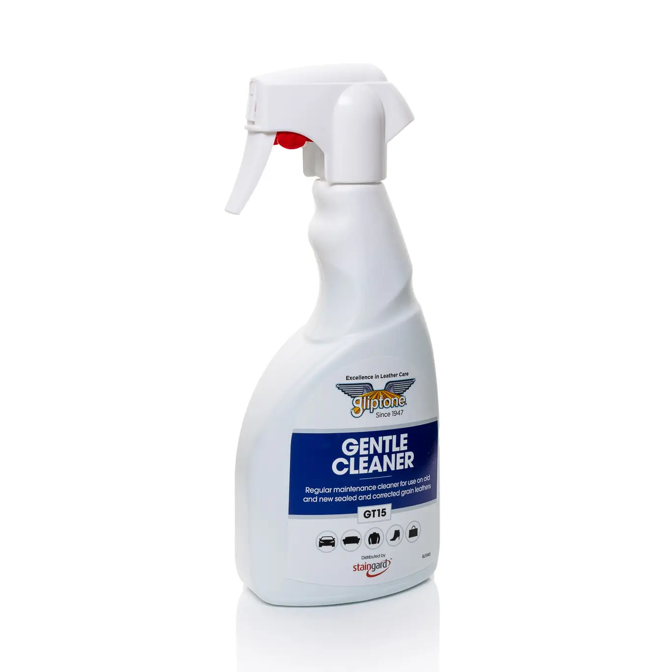 Gliptone Gentle Leather Cleaner 500ml čistač za kožu je sredstvo za čišćenje blago zaprljane kože koja na sebi ima premaz ili je ofarbana. Također sigurno i učinkovito čisti tkanine i alkantara materijale (imitacija antilop kože).