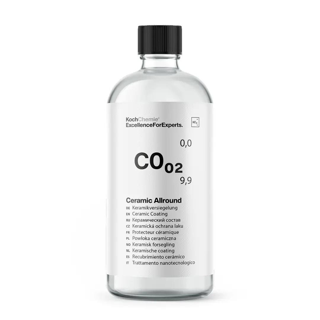 Koch Chemie Ceramic Allround C0.02 keramički premaz je tekućina u maloj prozirnoj staklenoj bočici i sližu za zaštitu vozila.