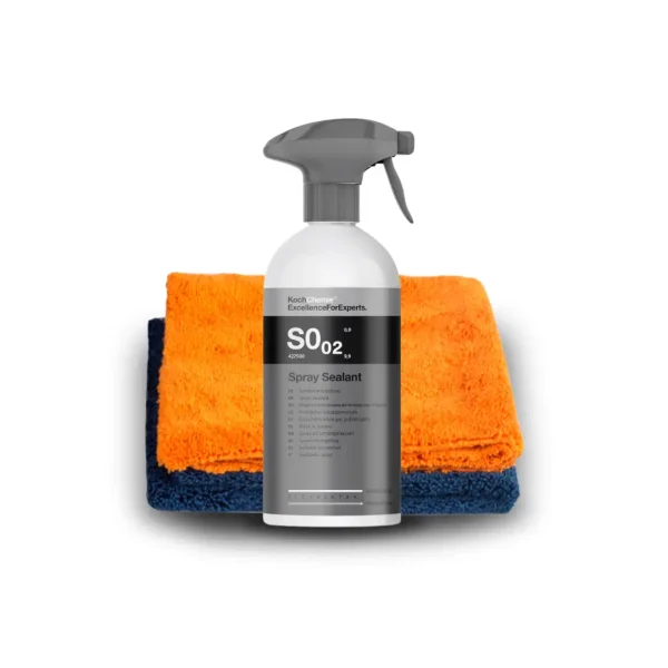 Koch Chemie Spray Sealant S0.02 & Cloth set se sastoji od sealanta najviše kvalitete i seta od 2 krpe od mikrofibre.