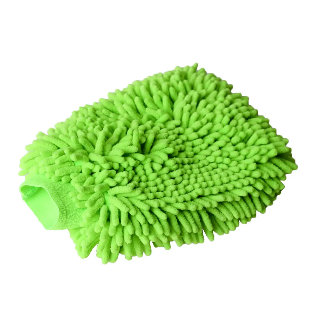 PHD Chenille Wiggle Mitt rukavica od mikrofibre je rukavica za pranje vozila od flurescentno žute mikrofibre.