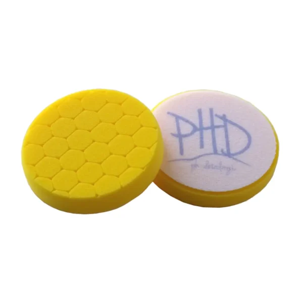 PHD Hex Yellow Polish Pad 5" spužva za poliranje je žuta spužva s heksagon uzorkom srednje gradacije.