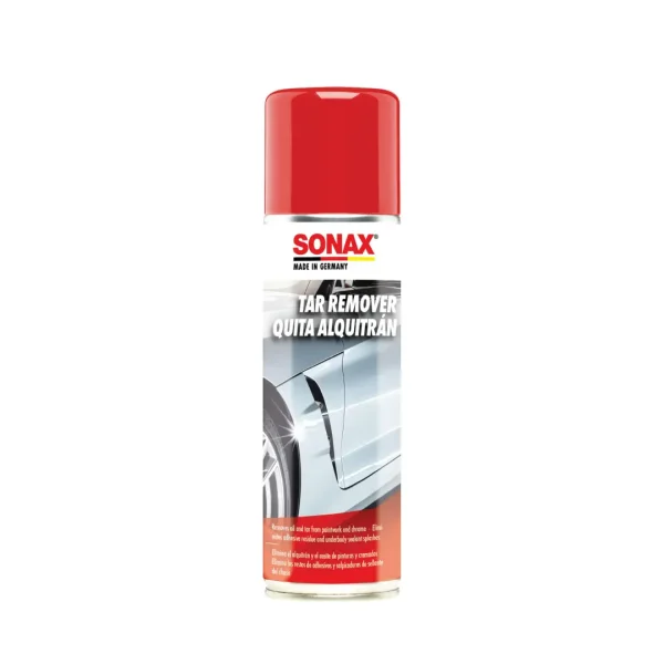 Sonax Tar Remover 300ml odstranjivač smole i katrana nježno i temeljito uklanja mrlje od katrana i ulja s laka i kroma, kao i drugu tvrdokornu prljavštinu, poput ostataka naljepnica. Neće oštetiti niti jednu površinu eksterijera, a vrlo je važno ne koristiti ga na vrućim površinama ili direktnom suncu.