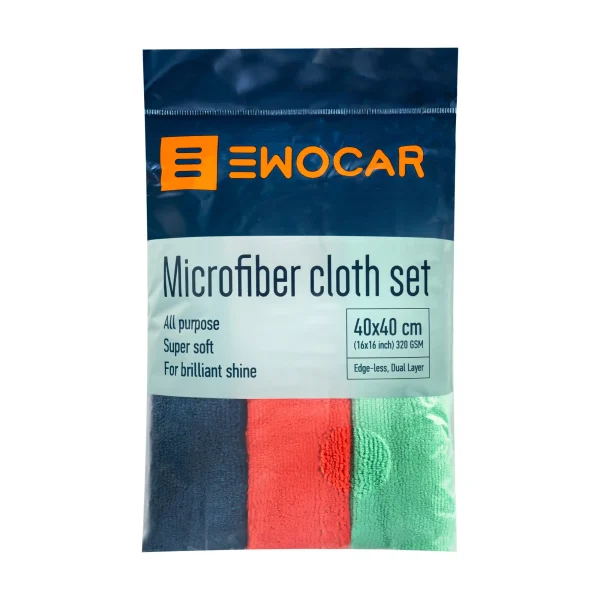 Ewocar Super Soft Microfiber Cloth Set 3 kom krpa je set od 3 krpe koje učinkovito upijaju prljavštinu i besprijekorno čiste površinu bez ostavljanja tragova, mrlja ili ogrebotina, osiguravajući zaštitu Vašeg vozila.