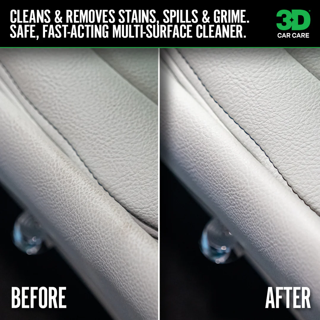 3D LVP Cleaner 16 oz / 473ml čistač za interijer je snažan, siguran i što je najvažnije – učinkovit. Sastojci organske baze jednostavno čiste bez rizika ili straha od mrljanja ili oštećenja bilo koje površine interijera automobila.