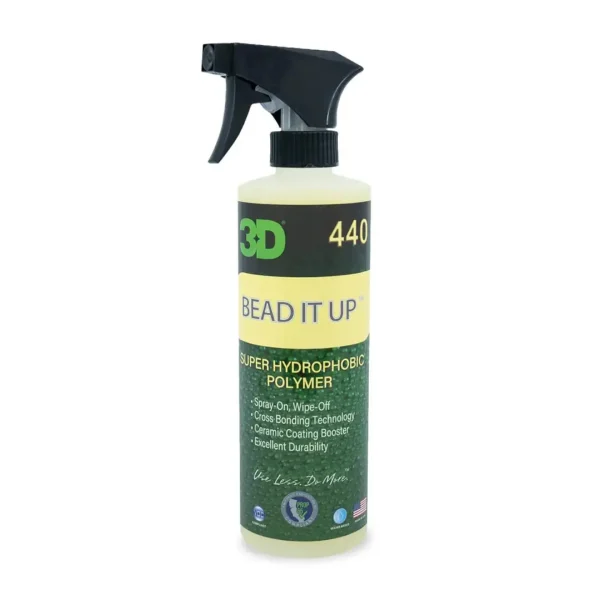 3D Bead it Up 16 oz / 473ml sealant za premaze je ultimativni sealant za više površina. Koristi najbolje komponente stvorene u 3D laboratoriju. Neki od sastojaka 3D BEAD IT UP jedinstveni su u svijetu. Služi kao univerzalni topper za sve vrste premaza, od voskova do keramičkog premaza, a može se koristiti i kao samostalni sealant.