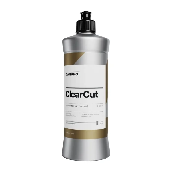 CarPro Clear Cut Compound 500ml pasta za poliranje je pasta za kojom posežete PRIJE finog poliranja! Clearcut je razvijen za BRZO uklanjanje defekata. Unutar 1-2 prolaza možete primijetiti kako defekti doslovno nestaju pred vašim očima jer pasta počinje postajati prozirna.