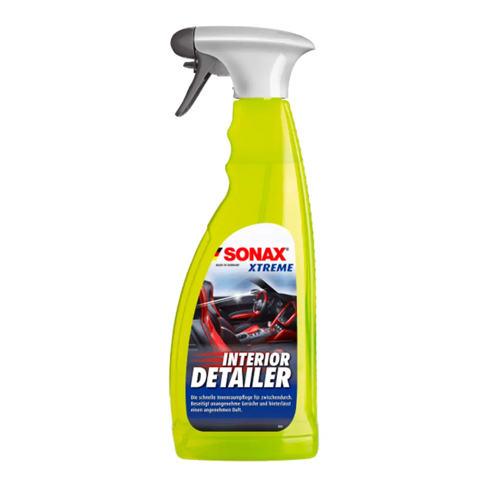 Sonax Xtreme Interior Detailer 750ml vosak za interijer je visokokvalitetno sredstvo za čišćenje i njegu unutrašnjosti vozila, dizajnirano kako bi vaš automobil ostao besprijekorno čist i svjež. Ovaj proizvod učinkovito uklanja prljavštinu, prašinu, otiske prstiju i ostale nečistoće s plastičnih, gumiranih i drugih površina unutar vozila, ostavljajući dugotrajan matirani izgled bez ostavljanja tragova.