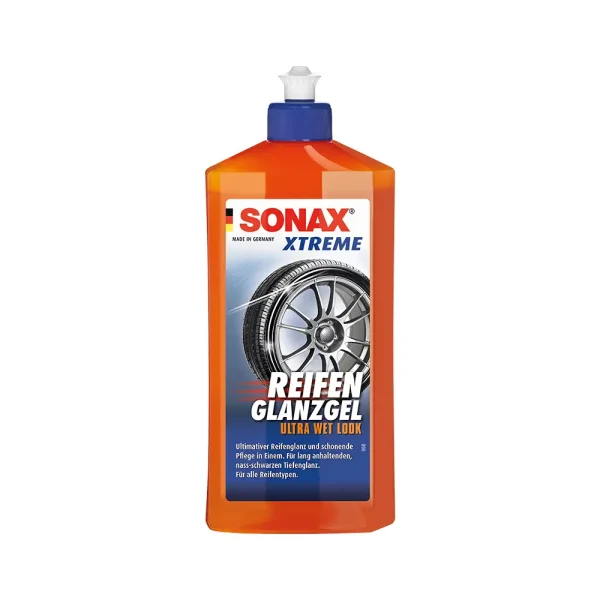 Sonax Xtreme ReifenGlanzGel 500ml sjajni premaz za gume pruža vašim gumama dugotrajan i intenzivan sjaj, stvarajući efekt mokrih guma. Ovaj visokokvalitetni gel njeguje i štiti gume od atmosferskih utjecaja, poput UV zračenja, prašine i prljavštine. Formulacija bez silikona ne ostavlja mrlje, dok istovremeno čini gume otpornijima na starenje i pucanje.