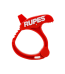 Rupes Cable Clamp stezaljka za kablove je crveni obruč na klik mehanizam s Rupes logom koji služi za stezanje kablova u svrhu lakše pohrane i organizacije.