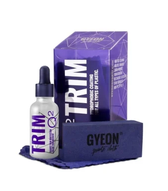 GYEON Q2 Trim Coating 30ml premaz za plastične trimove stvara dugotrajan, vrlo učinkovit filter protiv UV zračenja i postiže impresivnu zasićenost boja s mat ili satensko-mat finišom. Ovi učinci traju više od 24 mjeseca.